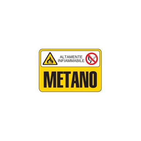 CARTELLI PER SOSTANZE PERICOLOSE  METANO PROD4958