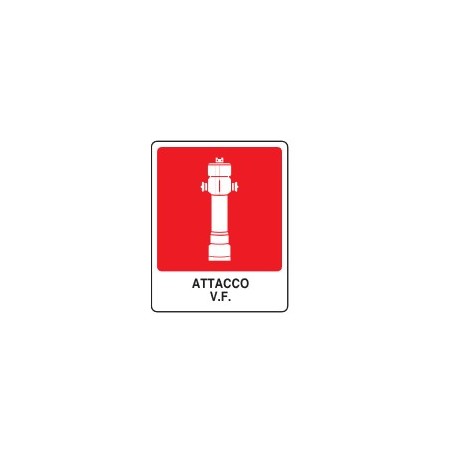 CARTELLI ANTINCENDIO CON AUSILIARIO  ATTACCO V.F. PROD5160