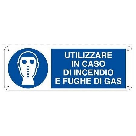 SEGNALE DI OBBLIGO UTILIZZARE IN CASO DI INCENDIO E FUGHE DI GAS PROD6578