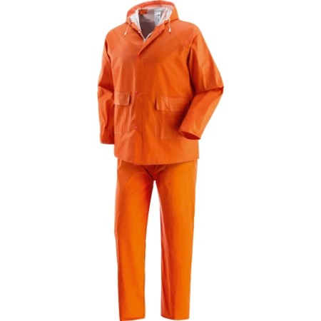 462011 -  PLUVIO ORANGE  -  Completo giacca e pantalone realizzato in PVC - poliestere - PVC PROD2644