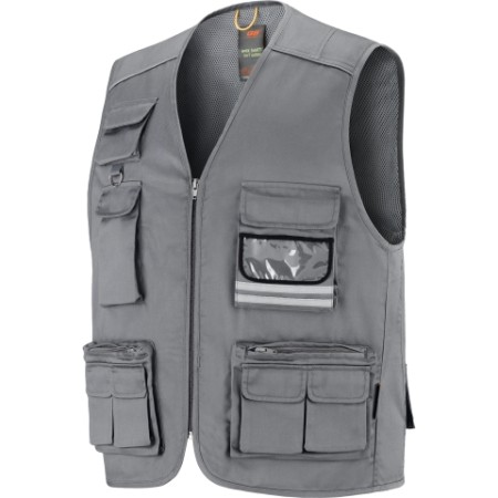 422071 - DERNA -  Gilet multitasche in tessuto 80% poliestere - 20% cotone PROD2742