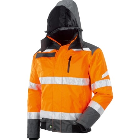 423134 - NOMENTANA -  Giubbino imbottito alta visibilità in poliestere Oxford/PU PROD2917