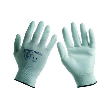 GGU016 - Guanto nylon/poliuretano bianco PROD3103