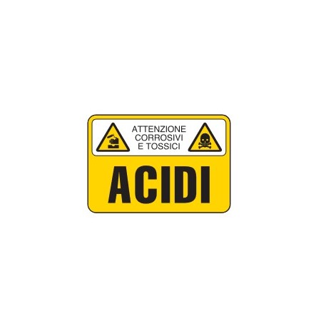 CARTELLI PER SOSTANZE PERICOLOSE  ACIDI PROD4956