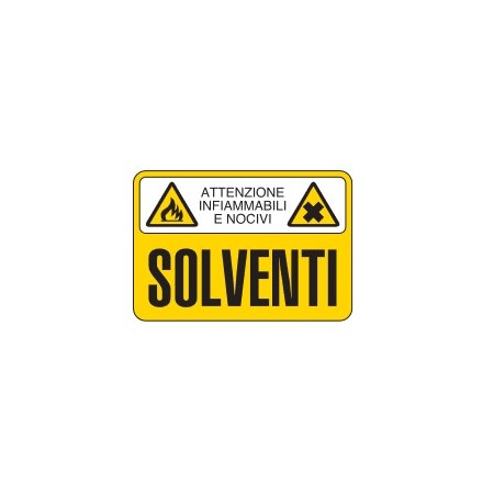 CARTELLI PER SOSTANZE PERICOLOSE  SOLVENTI PROD4962