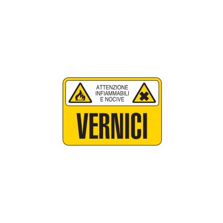 CARTELLI PER SOSTANZE PERICOLOSE  VERNICI PROD4963