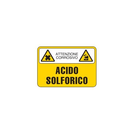 CARTELLI PER SOSTANZE PERICOLOSE  ACIDO SOLFORICO PROD4964