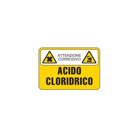 CARTELLI PER SOSTANZE PERICOLOSE  ACIDO CLORIDRICO PROD4965