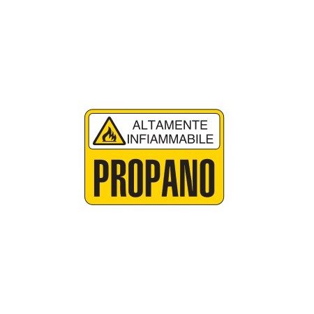 CARTELLI PER SOSTANZE PERICOLOSE  PROPANO PROD4970