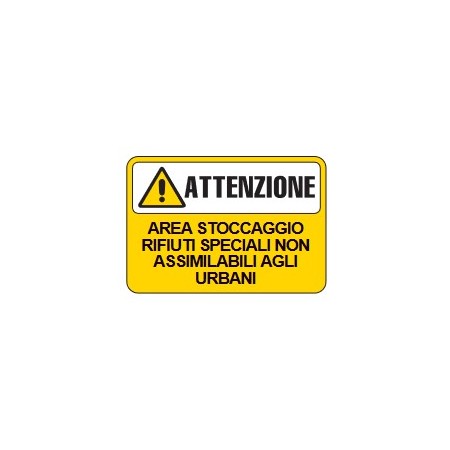 CARTELLI PER SOSTANZE PERICOLOSE  AREA STOCCAGGIO RIFIUTI SPECIALI PROD4973