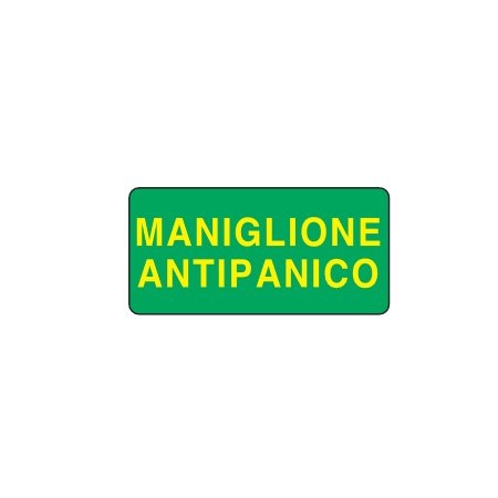CARTELLO FOTOLUMINESCENTE  MANIGLIONE... PROD5215