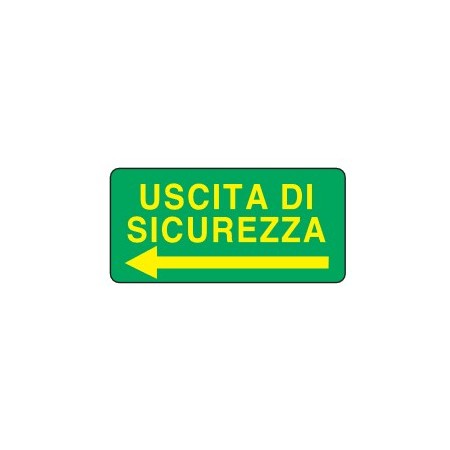 CARTELLO FOTOLUMINESCENTE  USCITA DI SCIUREZZA PROD5217