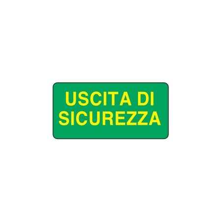 CARTELLO FOTOLUMINESCENTE  USCITA DI SICUREZZA PROD5219