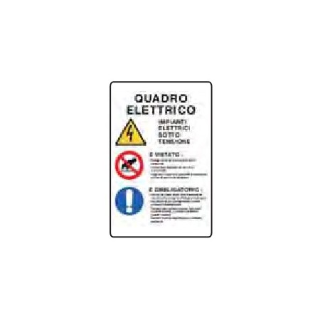 CARTELLI VARI CANTIERI DA LAVORO  QUADRO ELETTRICO NORME PROD5258