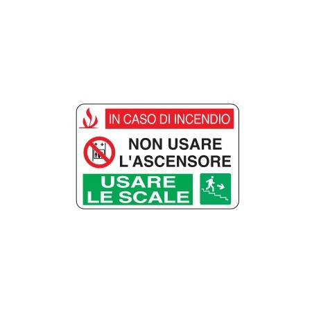 CARTELLI VARI  IN CASO INCENDIO  .. PROD5268