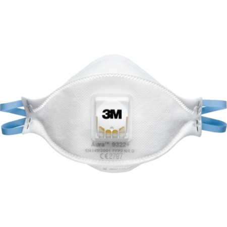 150991- Mascherina 3M 9322+ GEN3 Serie AURA con valvola FFP2 NR D  PROD6356